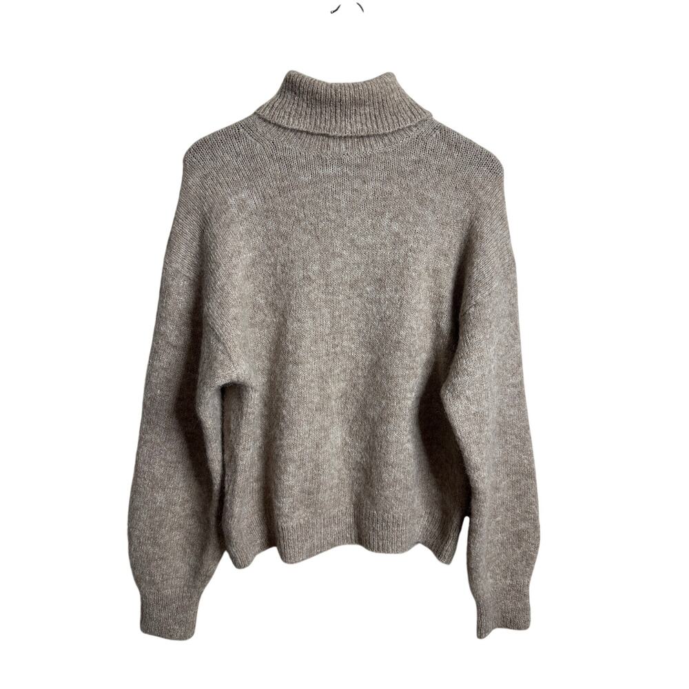 Little Moon Aritzia Alpaca Mohair Turtleneck Sweater size M Fuzzy Knit